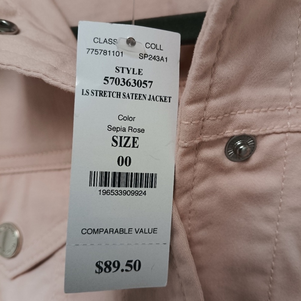 White House Black Market Stretch Sateen Jacket Size 00 - Picture 5 of 5